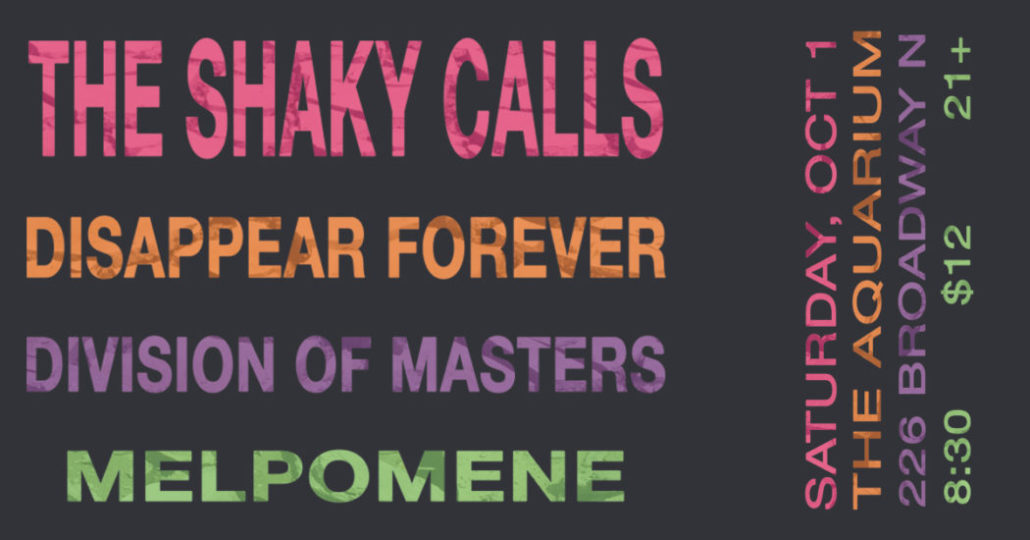 THE SHAKY CALLS w/ Division of Masters